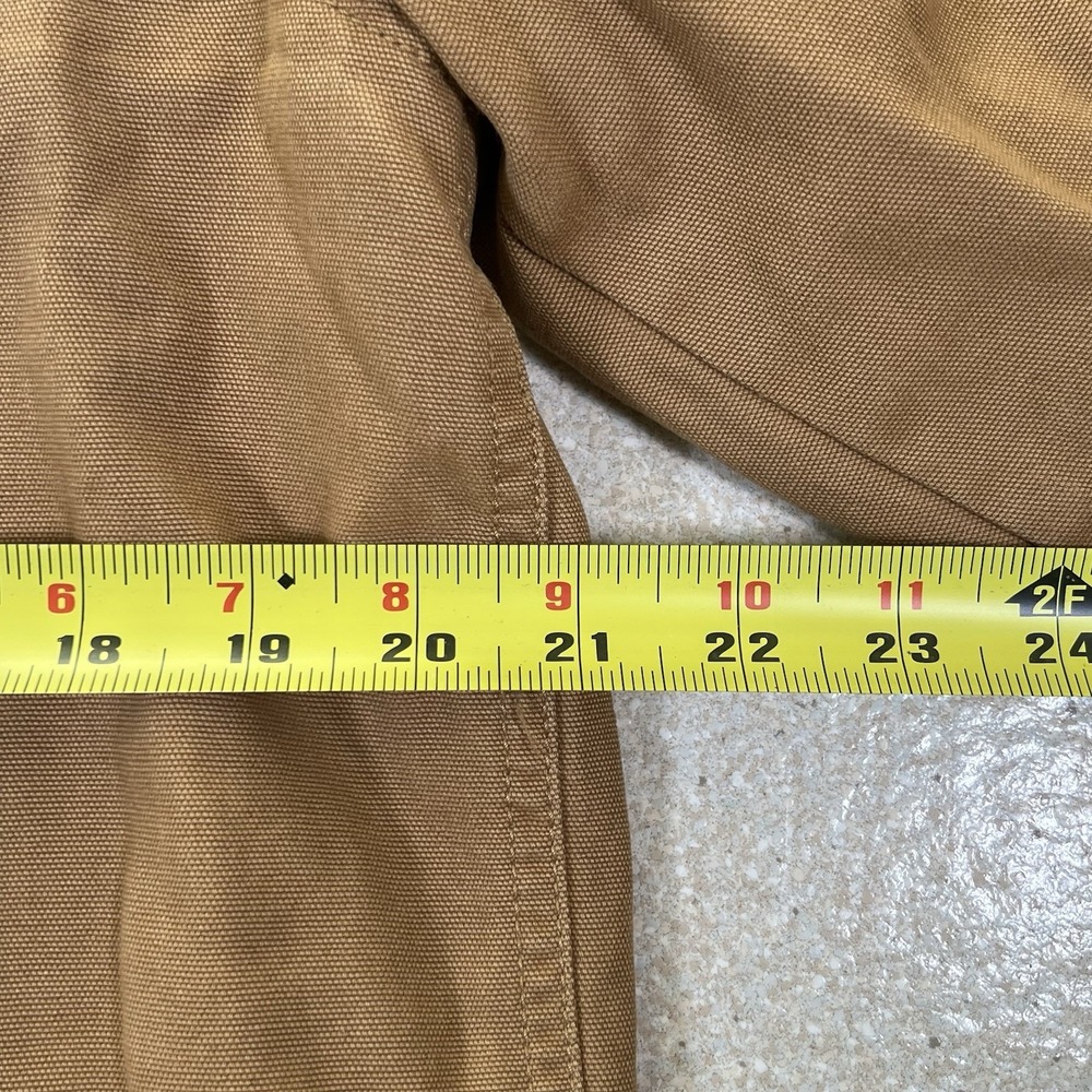 Vintage Lands End Chore Jacket Mens Medium Brown Canvas Barn Field Flannel Lined - Picture 7 of 8